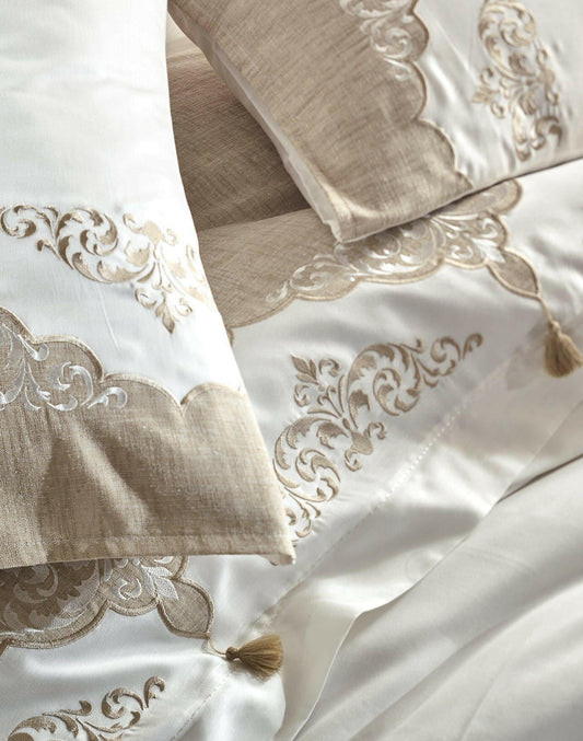 Dantela Ceren - Embroidered Luxury Duvet Cover Set - creativehome-designs