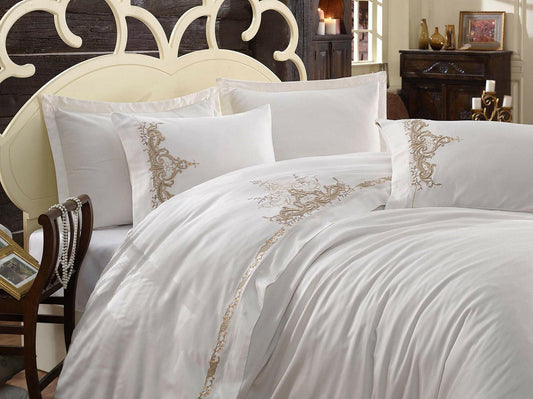 Dantela Olivia - Embroidered Luxury Duvet Cover Set - creativehome-designs