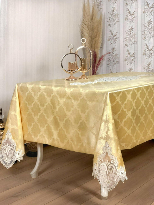 Demet Tablecloth Gold - creativehome-designs