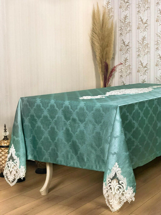 Demet Tablecloth Turquoise - creativehome-designs