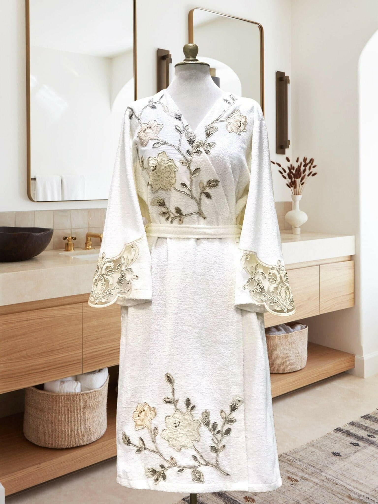 chinese dress ladies Amazon.com: PRMDDP Unisex Bathrobe | Cotton Dressing Gown | Luxury Standard Bath  Robe main image 0