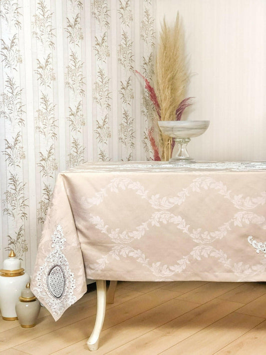 Yesim Powder Pink Tablecloth - creativehome-designsTablecloths