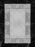 Hera Premium Grey & Silver Color Rectangular Rug - Creative Home Designs Luxury Carpets, Versace Style Turkish Mat, Greek Key Mat,RUG-HERAPRE-GreSi-4060,RUG-HERAPRE-GreSi-60100,RUG-HERAPRE-GreSi-70120,RUG-HERAPRE-GreSi-85137,RUG-HERAPRE-GreSi-121182,RUG-HERAPRE-GreSi-152243,RUG-HERAPRE-GreSi-182274