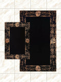 Hera Premium Black & Copper Color Rectangular Rug - Creative Home Designs Luxury Carpets, Versace Style Turkish Mat, Greek Key Mat,RUG-HERAPRE-BlaCop-4060,RUG-HERAPRE-BlaCop-60100,RUG-HERAPRE-BlaCop-70120,RUG-HERAPRE-BlaCop-85137,RUG-HERAPRE-BlaCop-121182,RUG-HERAPRE-BlaCop-152243,RUG-HERAPRE-BlaCop-182274