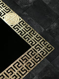 Hera Premium Black & Light Gold Color Rectangular Rug - Creative Home Designs Luxury Carpets, Versace Style Turkish Mat, Greek Key Mat,RUG-HERAPRE-BlaLiGo-4060,RUG-HERAPRE-BlaLiGo-60100,RUG-HERAPRE-BlaLiGo-70120,RUG-HERAPRE-BlaLiGo-85137,RUG-HERAPRE-BlaLiGo-121182,RUG-HERAPRE-BlaLiGo-152243,RUG-HERAPRE-BlaLiGo-182274