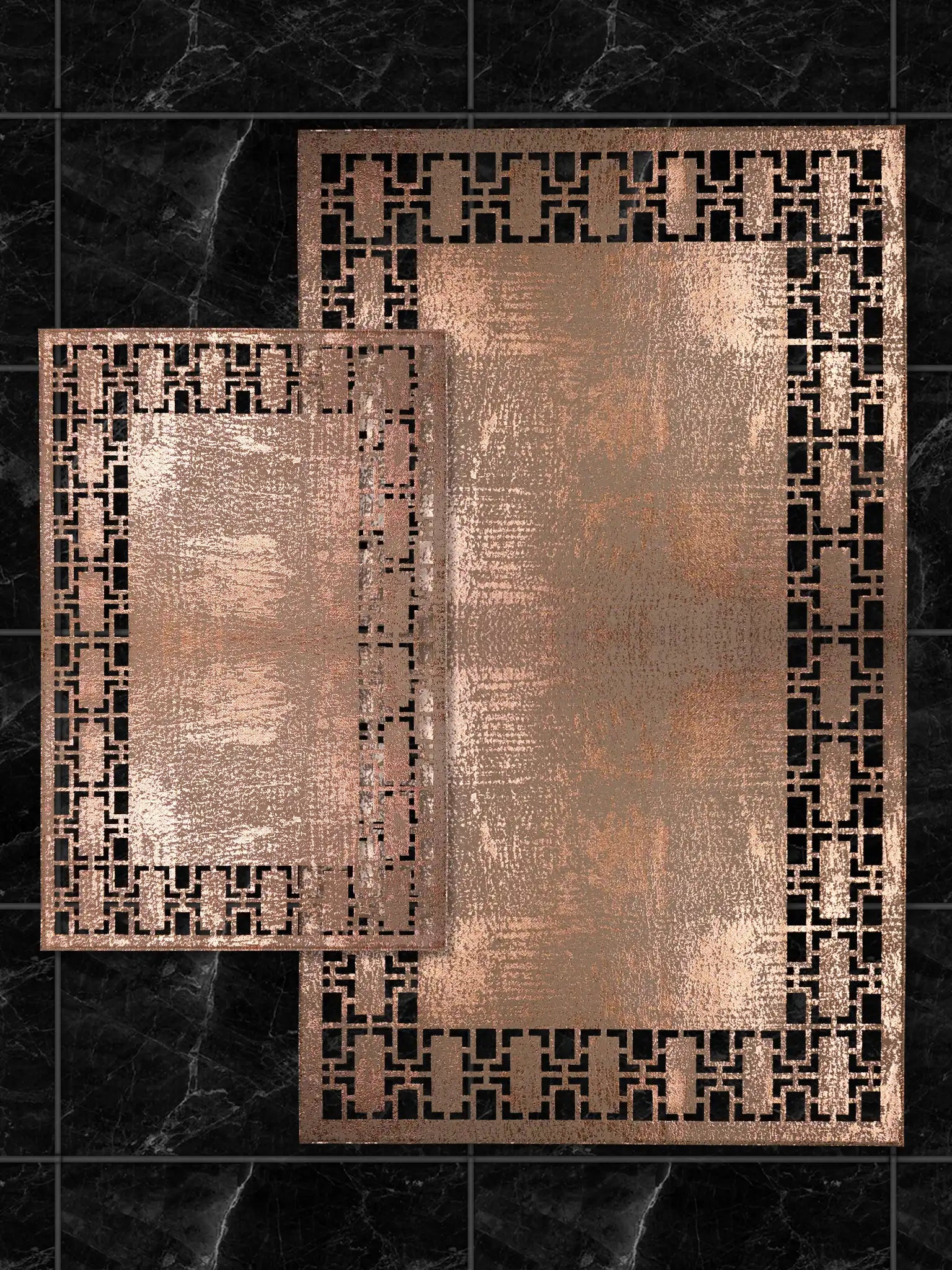 Emel Geometric Luxury Foiled Rug by Creative Home, Modern Style Cut Out Carpet, Non Slip Mat,RUG-EMEL-dCop-4060,RUG-EMEL-dSi-4060,RUG-EMEL-dGo-4060,RUG-EMEL-dCop-60100,RUG-EMEL-dSi-60100,RUG-EMEL-dGo-60100,RUG-EMEL-dCop-70120,RUG-EMEL-dSi-70120,RUG-EMEL-dGo-70120,RUG-EMEL-dCop-85137,RUG-EMEL-dSi-85137,RUG-EMEL-dGo-85137,RUG-EMEL-dCop-121182,RUG-EMEL-dSi-121182,RUG-EMEL-dGo-121182,RUG-EMEL-dCop-152243,RUG-EMEL-dSi-152243,RUG-EMEL-dGo-152243,RUG-EMEL-dCop-182274,RUG-EMEL-dSi-182274,RUG-EMEL-dGo-182274