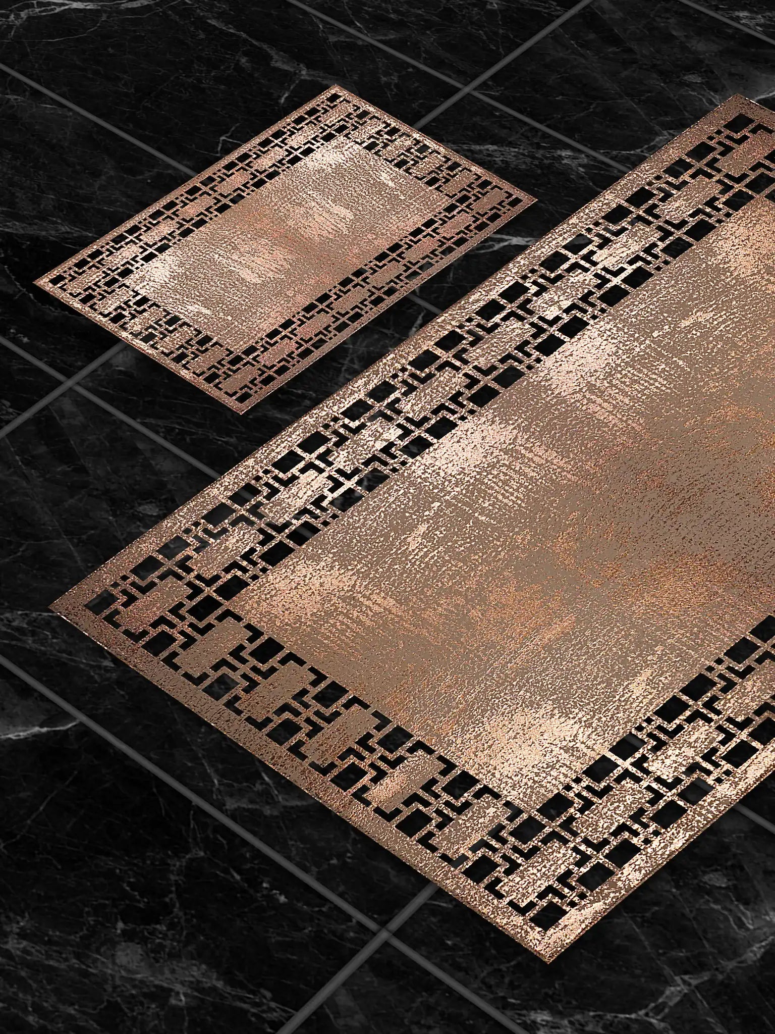 Emel Geometric Luxury Foiled Rug by Creative Home, Modern Style Cut Out Carpet, Non Slip Mat,RUG-EMEL-dCop-4060,RUG-EMEL-dSi-4060,RUG-EMEL-dGo-4060,RUG-EMEL-dCop-60100,RUG-EMEL-dSi-60100,RUG-EMEL-dGo-60100,RUG-EMEL-dCop-70120,RUG-EMEL-dSi-70120,RUG-EMEL-dGo-70120,RUG-EMEL-dCop-85137,RUG-EMEL-dSi-85137,RUG-EMEL-dGo-85137,RUG-EMEL-dCop-121182,RUG-EMEL-dSi-121182,RUG-EMEL-dGo-121182,RUG-EMEL-dCop-152243,RUG-EMEL-dSi-152243,RUG-EMEL-dGo-152243,RUG-EMEL-dCop-182274,RUG-EMEL-dSi-182274,RUG-EMEL-dGo-182274