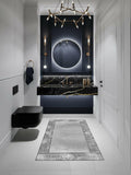 Hera Premium Grey & Silver Color Rectangular Rug - Creative Home Designs Luxury Carpets, Versace Style Turkish Mat, Greek Key Mat,RUG-HERAPRE-GreSi-4060,RUG-HERAPRE-GreSi-60100,RUG-HERAPRE-GreSi-70120,RUG-HERAPRE-GreSi-85137,RUG-HERAPRE-GreSi-121182,RUG-HERAPRE-GreSi-152243,RUG-HERAPRE-GreSi-182274