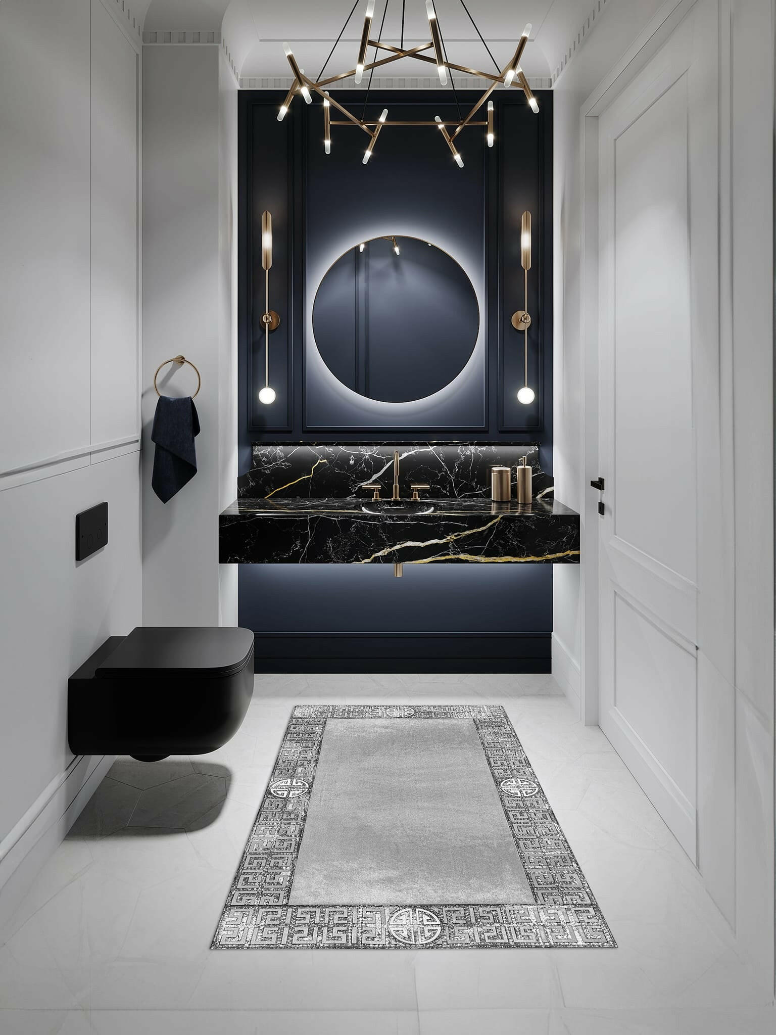 Hera Premium Grey & Silver Color Rectangular Rug - Creative Home Designs Luxury Carpets, Versace Style Turkish Mat, Greek Key Mat,RUG-HERAPRE-GreSi-4060,RUG-HERAPRE-GreSi-60100,RUG-HERAPRE-GreSi-70120,RUG-HERAPRE-GreSi-85137,RUG-HERAPRE-GreSi-121182,RUG-HERAPRE-GreSi-152243,RUG-HERAPRE-GreSi-182274