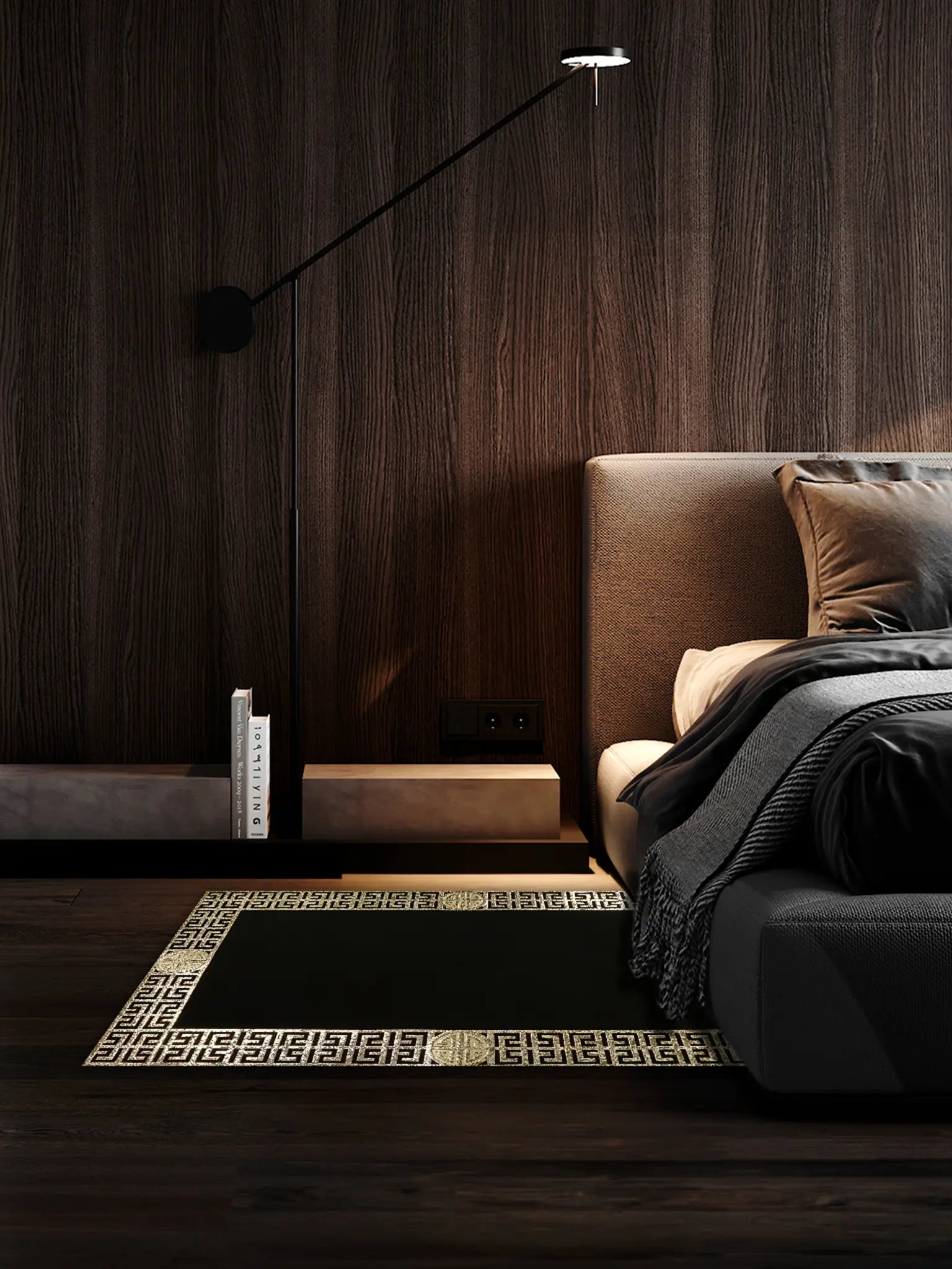 Hera Premium Black & Light Gold Color Rectangular Rug - Creative Home Designs Luxury Carpets, Versace Style Turkish Mat, Greek Key Mat,RUG-HERAPRE-BlaLiGo-4060,RUG-HERAPRE-BlaLiGo-60100,RUG-HERAPRE-BlaLiGo-70120,RUG-HERAPRE-BlaLiGo-85137,RUG-HERAPRE-BlaLiGo-121182,RUG-HERAPRE-BlaLiGo-152243,RUG-HERAPRE-BlaLiGo-182274