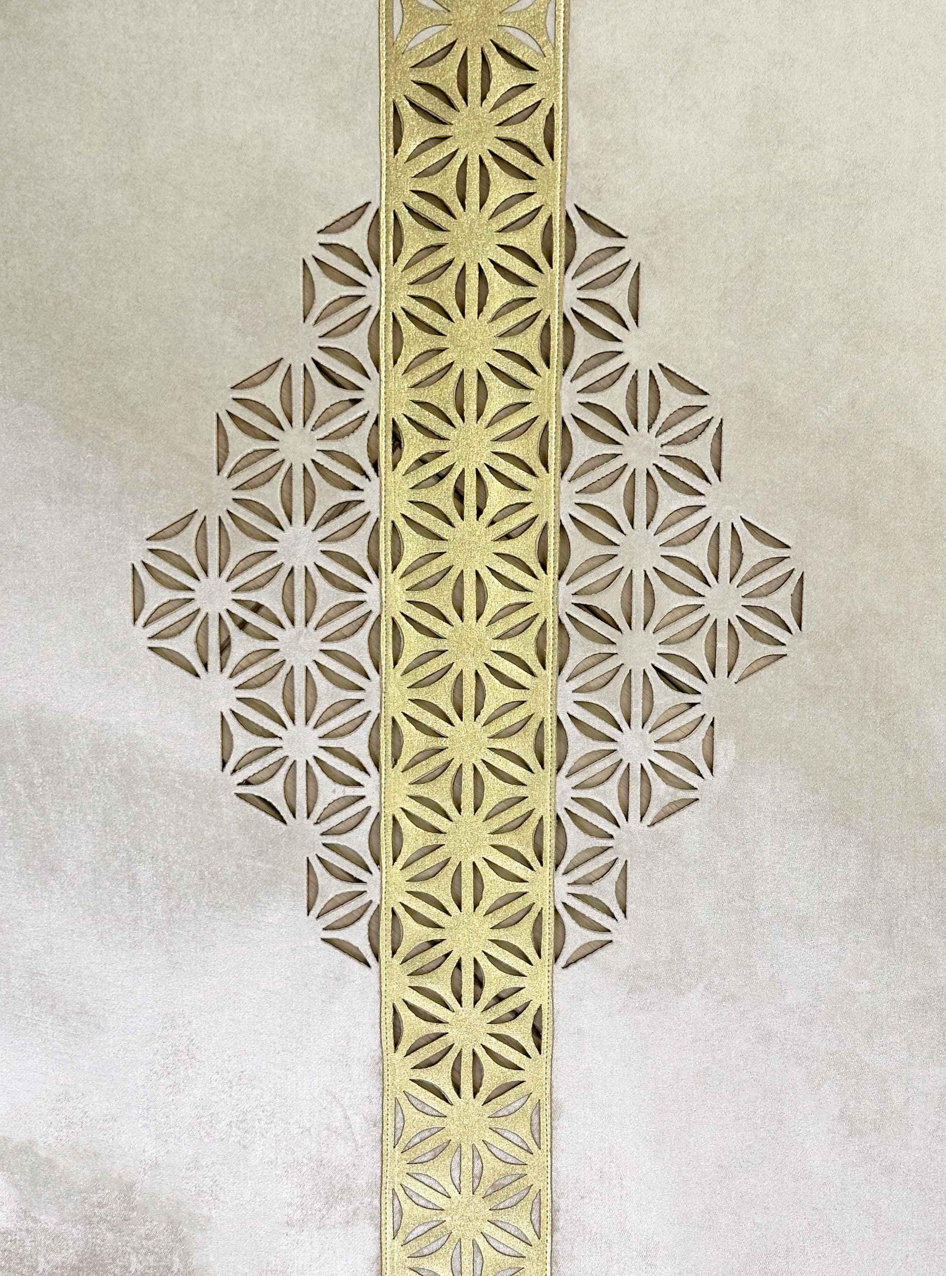Yildiz Round Luxury Cut Through Modern Light Gold Rug by Creative Home, Turkish Leather Circular Mat, Washable Turkish Circle Carpet,RUGR-CH-YLDZ-LGoYGo-140,RUGR-CH-YLDZ-LGoYGo-180,RUGR-CH-YLDZ-LGoYGo-220