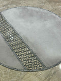 Tilbe Round Luxury Cut Through Modern Grey Rug by Creative Home, Turkish Leather Circular Mat, Washable Turkish Circle Carpet,RUGR-CH-TLBE-Gre-140,RUGR-CH-TLBE-Gre-180,RUGR-CH-TLBE-Gre-220