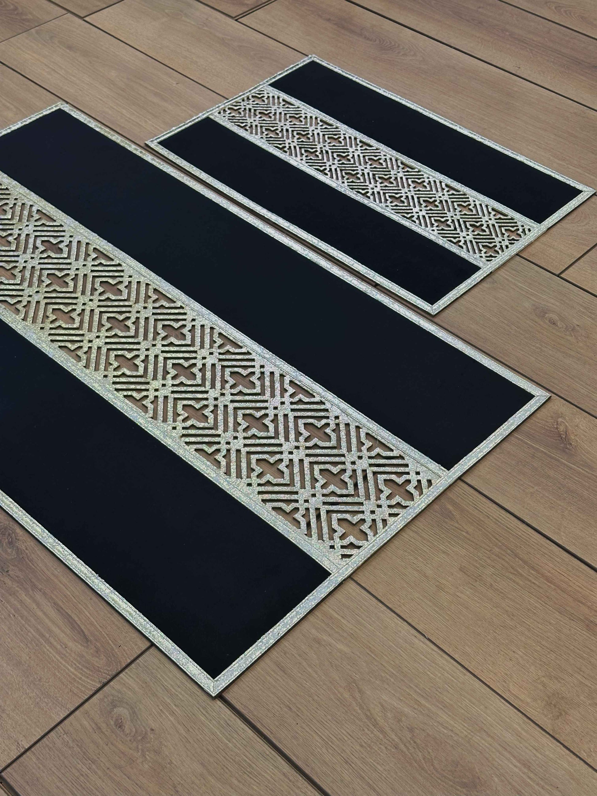 Ferya Rectangular Black & Gold Modern Cut Through Laser Rug Striped Minimal Rug - by Creative Home Rugs,RUG-FRYA-BlaGo-4060,RUG-FRYA-BlaGo-60100,RUG-FRYA-BlaGo-70120,RUG-FRYA-BlaGo-90150,RUG-FRYA-BlaGo-121182,RUG-FRYA-BlaGo-152243,RUG-FRYA-BlaGo-182274