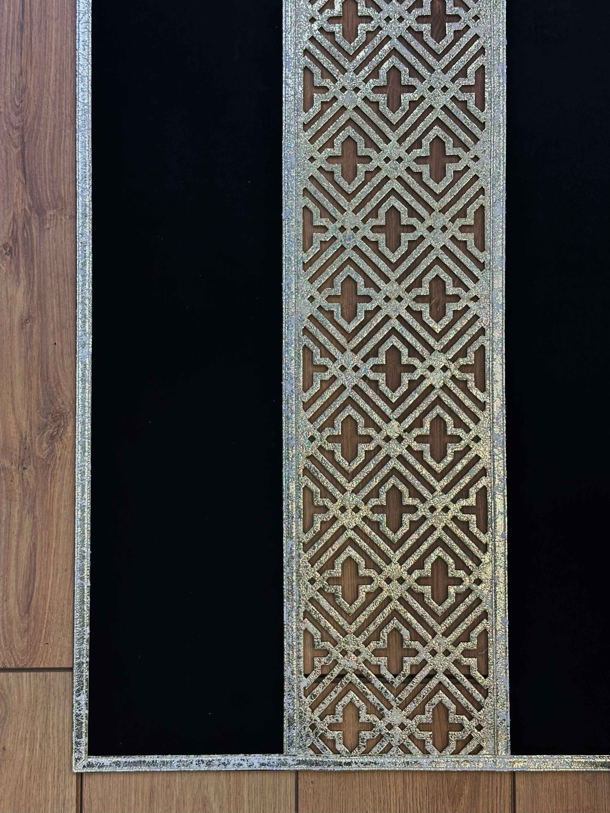 Ferya Rectangular Black & Gold Modern Cut Through Laser Rug Striped Minimal Rug - by Creative Home Rugs,RUG-FRYA-BlaGo-4060,RUG-FRYA-BlaGo-60100,RUG-FRYA-BlaGo-70120,RUG-FRYA-BlaGo-90150,RUG-FRYA-BlaGo-121182,RUG-FRYA-BlaGo-152243,RUG-FRYA-BlaGo-182274