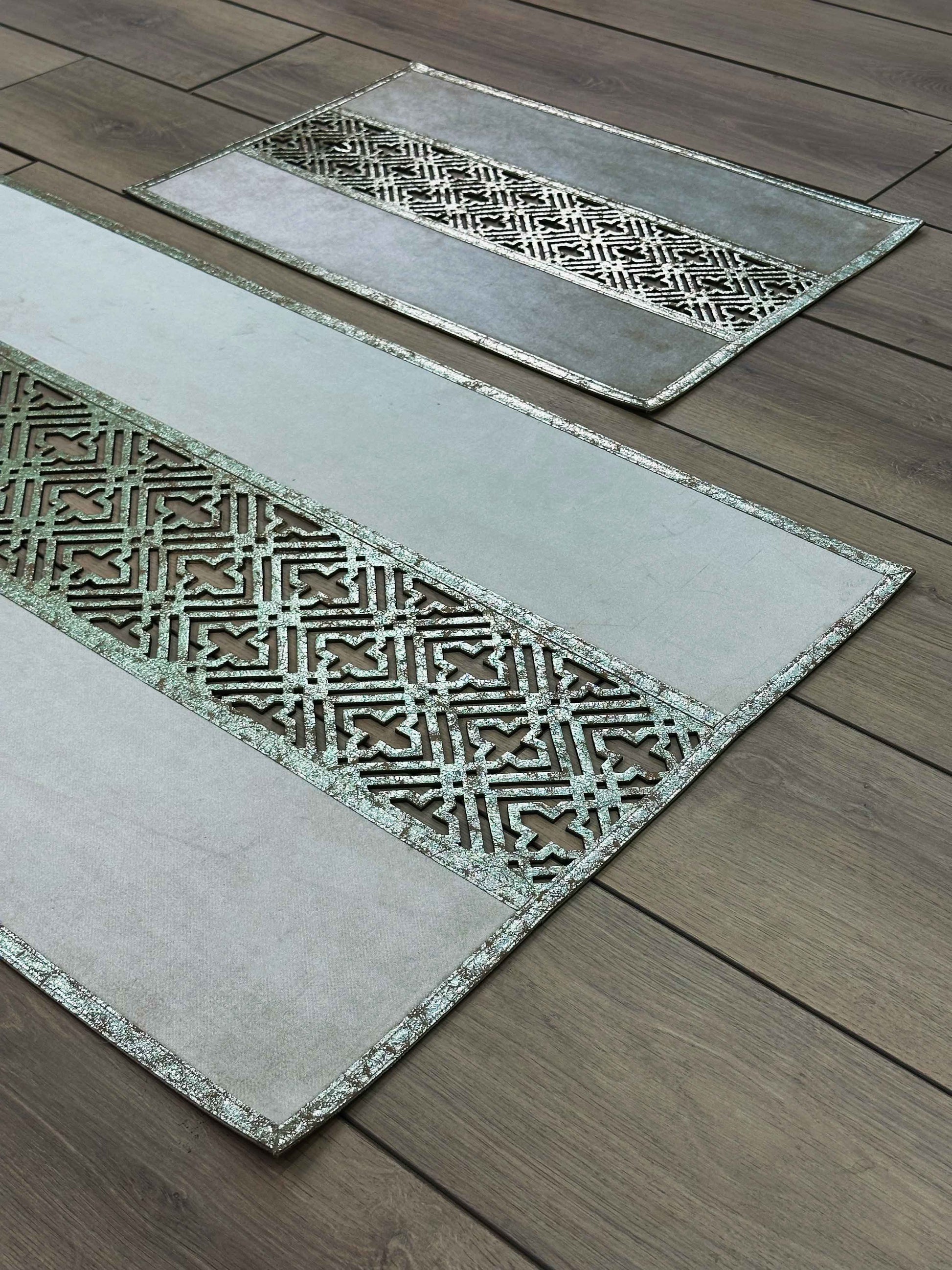 Ferya Rectangular Ecru & Gold Modern Cut Through Laser Rug Striped Minimal Rug - by Creative Home Rugs, RUG-FRYA-EcGo-4060,RUG-FRYA-EcGo-60100,RUG-FRYA-EcGo-70120,RUG-FRYA-EcGo-90150,RUG-FRYA-EcGo-121182,RUG-FRYA-EcGo-152243,RUG-FRYA-EcGo-182274