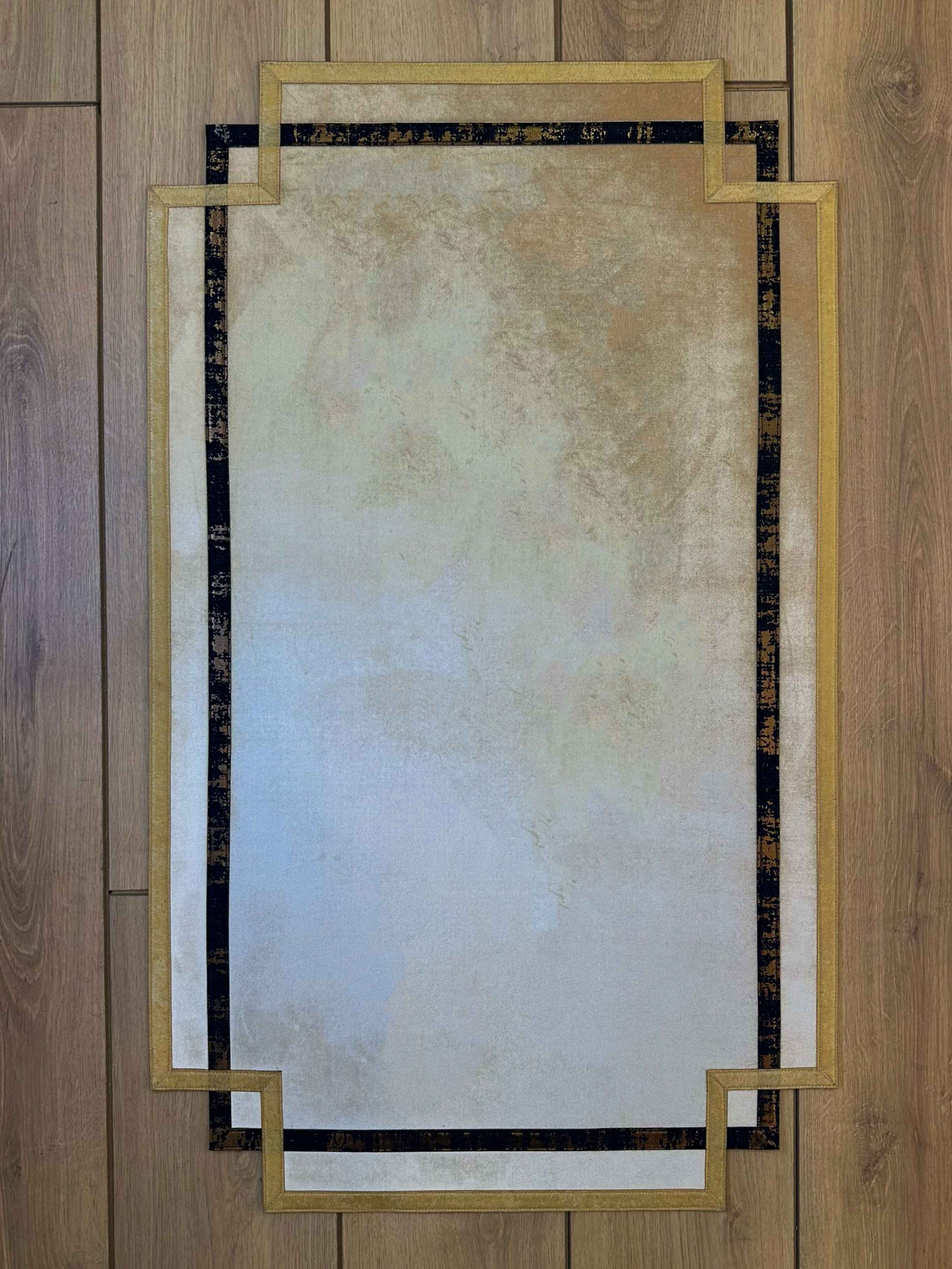 Mila Rectangular Gold Modern Striped Minimal Turkish Rug & Carpet - by Creative Home Rugs,RUG-MILA-GoGo-4060,RUG-MILA-GoGo-60100,RUG-MILA-GoGo-70120,RUG-MILA-GoGo-90150,RUG-MILA-GoGo-121182