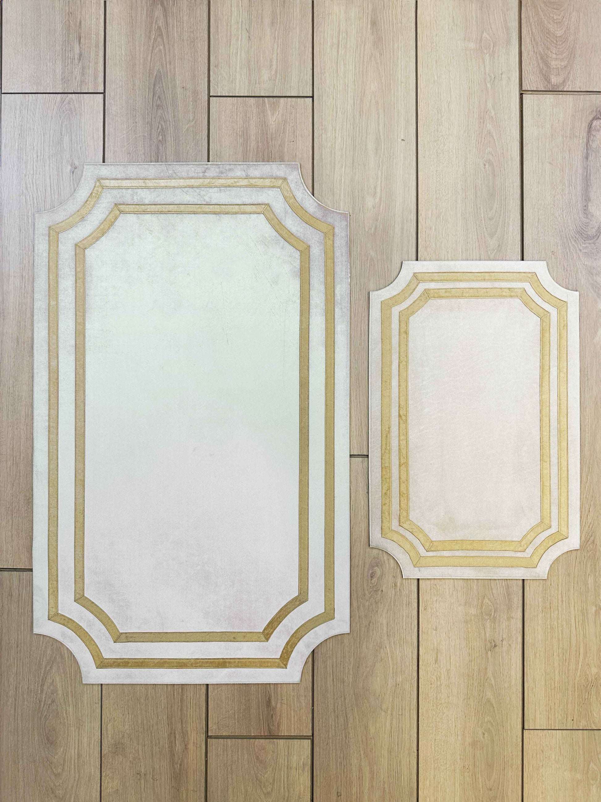 Sare Rectangular Gold Modern Leather Striped Curved Cornered Minimal Rug - by Creative Home Rugs,RUG-SARE-GoGo-4060,RUG-SARE-GoGo-60100,RUG-SARE-GoGo-70120,RUG-SARE-GoGo-90150,RUG-SARE-GoGo-121182