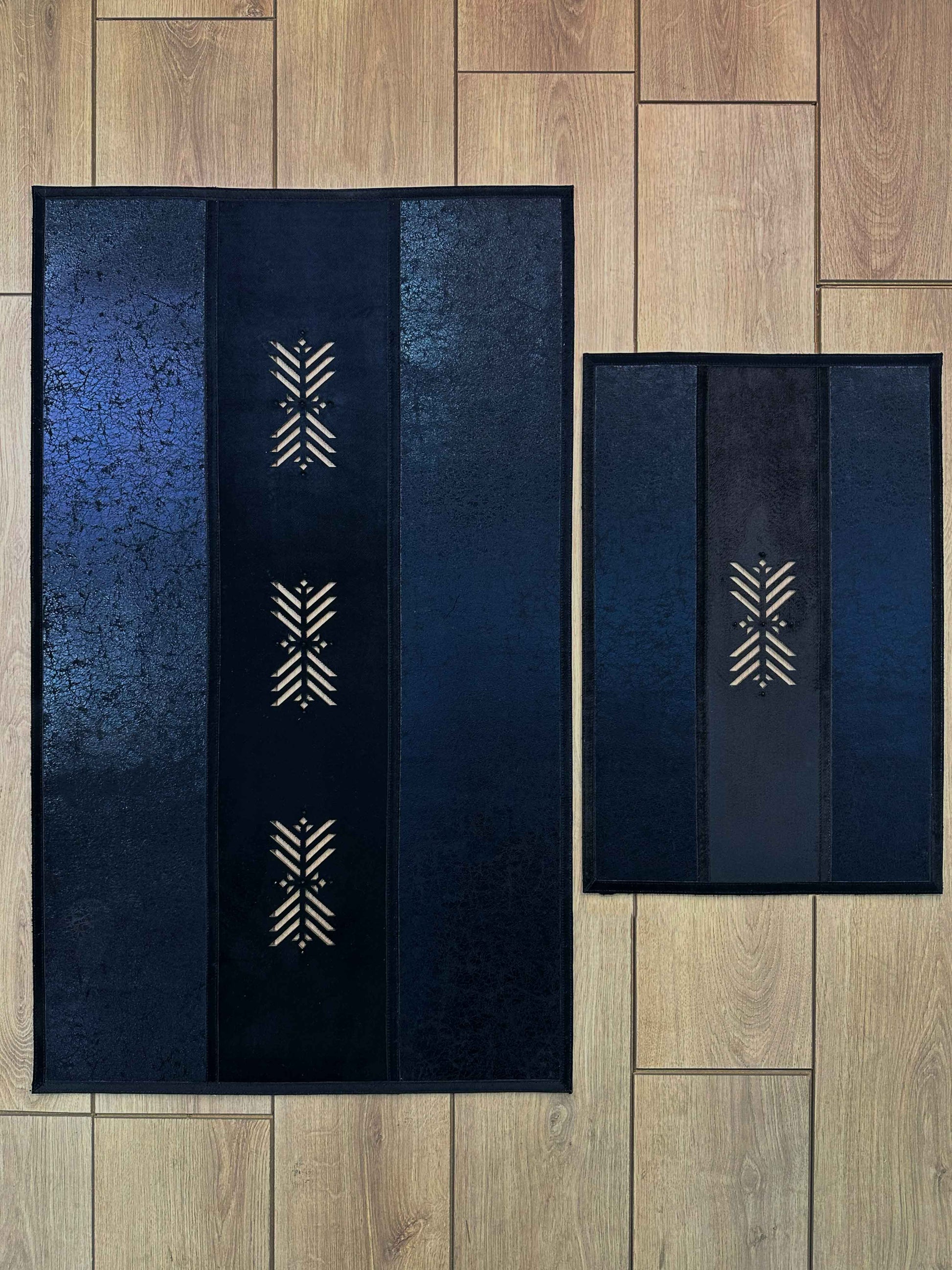 Selvi Rectangular Black & Veined Metallic Black Modern Leather Minimal Rug - by Creative Home Rugs & Turkish Carpets,RUG-SELVI-BlaMbla-4060,RUG-SELVI-BlaMbla-60100,RUG-SELVI-BlaMbla-70120,RUG-SELVI-BlaMbla-90150,RUG-SELVI-BlaMbla-121182,RUG-SELVI-BlaMbla-152243,RUG-SELVI-BlaMbla-182274