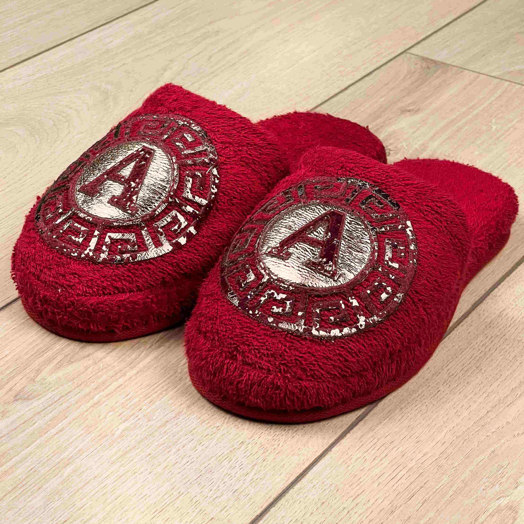Kaan Women's Custom Monogram Slippers, Soft House & Spa Terry Slippers,SLPW-CH-KAAN-ReCop-3738,SLPW-CH-KAAN-ReCop-3940