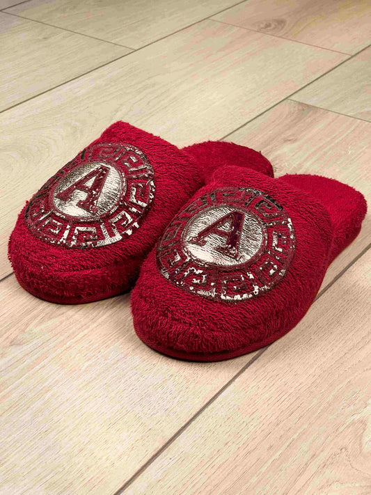 Kaan Women's Custom Monogram Slippers, Soft House & Spa Terry Slippers,SLPW-CH-KAAN-ReCop-3738,SLPW-CH-KAAN-ReCop-3940