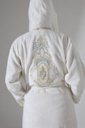 Mina Bathrobe - Creative Home Designs, Women's Turquoise Embroidered Luxury Turkish Soft Bamboo Terry Hooded Robe,BRW-CH-MINA-S-BO,BRW-CH-MINA-M-BO,BRW-CH-MINA-L-BO,BRW-CH-MINA-XL-BO,BRW-CH-MINA-S-BS,BRW-CH-MINA-M-BS,BRW-CH-MINA-L-BS,BRW-CH-MINA-XL-BS,BRW-CH-MINA-S-BST,BRW-CH-MINA-M-BST,BRW-CH-MINA-L-BST,BRW-CH-MINA-XL-BST