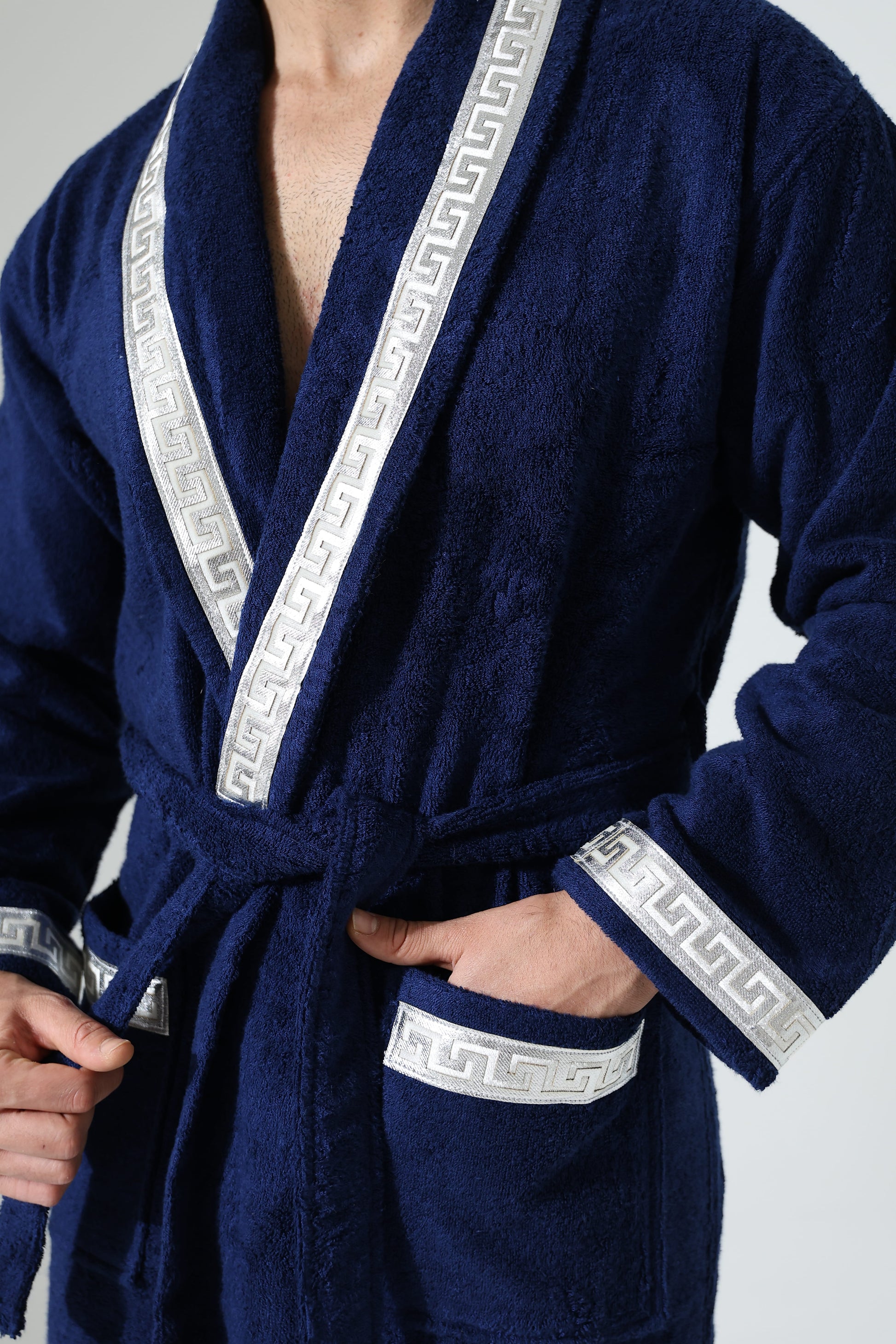 Anka Bathrobe For Him - Greek Key Versace Blue & Silver SPA Robe Gown Men by Creative Home,BRM-CH-ANKABluSi-S-BO,BRM-CH-ANKABluSi-M-BO,BRM-CH-ANKABluSi-L-BO,BRM-CH-ANKABluSi-XL-BO,BRM-CH-ANKABluSi-XXL-BO,BRM-CH-ANKABluSi-XXXL-BO,BRM-CH-ANKABluSi-S-BS,BRM-CH-ANKABluSi-M-BS,BRM-CH-ANKABluSi-L-BS,BRM-CH-ANKABluSi-XL-BS,BRM-CH-ANKABluSi-XXL-BS,BRM-CH-ANKABluSi-XXXL-BS,BRM-CH-ANKABluSi-S-BST,BRM-CH-ANKABluSi-M-BST,BRM-CH-ANKABluSi-L-BST,BRM-CH-ANKABluSi-XL-BST,BRM-CH-ANKABluSi-XXL-BST,BRM-CH-ANKABluSi-XXXL-BST
