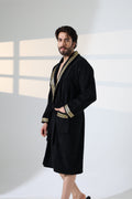 Anka Exclusive Bathrobe (His) - Greek Key Versace style Black & Gold Bathrobe Dressing Gown for Men by Creative Home,BRM-CH-ANKABG-S-BO,BRM-CH-ANKABG-S-BS,BRM-CH-ANKABG-S-BST,BRM-CH-ANKABG-M-BO,BRM-CH-ANKABG-M-BS,BRM-CH-ANKABG-M-BST,BRM-CH-ANKABG-L-BO,BRM-CH-ANKABG-L-BS,BRM-CH-ANKABG-L-BST,BRM-CH-ANKABG-XL-BO,BRM-CH-ANKABG-XL-BS,BRM-CH-ANKABG-XL-BST,BRM-CH-ANKABG-XXL-BO,BRM-CH-ANKABG-XXL-BS,BRM-CH-ANKABG-XXL-BST,BRM-CH-ANKABG-XXXL-BO,BRM-CH-ANKABG-XXXL-BS,BRM-CH-ANKABG-XXXL-BST