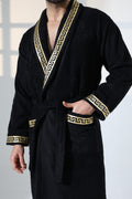Anka Exclusive Bathrobe (His) - Greek Key Versace style Black & Gold Bathrobe Dressing Gown for Men by Creative Home,BRM-CH-ANKABG-S-BO,BRM-CH-ANKABG-S-BS,BRM-CH-ANKABG-S-BST,BRM-CH-ANKABG-M-BO,BRM-CH-ANKABG-M-BS,BRM-CH-ANKABG-M-BST,BRM-CH-ANKABG-L-BO,BRM-CH-ANKABG-L-BS,BRM-CH-ANKABG-L-BST,BRM-CH-ANKABG-XL-BO,BRM-CH-ANKABG-XL-BS,BRM-CH-ANKABG-XL-BST,BRM-CH-ANKABG-XXL-BO,BRM-CH-ANKABG-XXL-BS,BRM-CH-ANKABG-XXL-BST,BRM-CH-ANKABG-XXXL-BO,BRM-CH-ANKABG-XXXL-BS,BRM-CH-ANKABG-XXXL-BST