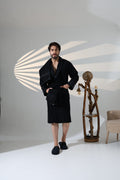 Bora Premier Luxury Men's Black Bathrobe Set, Velvet Applied Gown Robe, Slippers & Towels Set by Creative Home,BRM-CH-BORA-S-BO,BRM-CH-BORA-M-BO,BRM-CH-BORA-L-BO,BRM-CH-BORA-XL-BO,BRM-CH-BORA-XXL-BO,BRM-CH-BORA-XXXL-BO,BRM-CH-BORA-S-BS,BRM-CH-BORA-M-BS,BRM-CH-BORA-L-BS,BRM-CH-BORA-XL-BS,BRM-CH-BORA-XXL-BS,BRM-CH-BORA-XXXL-BS,BRM-CH-BORA-S-BST,BRM-CH-BORA-M-BST,BRM-CH-BORA-L-BST,BRM-CH-BORA-XL-BST,BRM-CH-BORA-XXL-BST,BRM-CH-BORA-XXXL-BST
