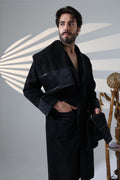 Bora Premier Luxury Men's Black Bathrobe Set, Velvet Applied Gown Robe, Slippers & Towels Set by Creative Home,BRM-CH-BORA-S-BO,BRM-CH-BORA-M-BO,BRM-CH-BORA-L-BO,BRM-CH-BORA-XL-BO,BRM-CH-BORA-XXL-BO,BRM-CH-BORA-XXXL-BO,BRM-CH-BORA-S-BS,BRM-CH-BORA-M-BS,BRM-CH-BORA-L-BS,BRM-CH-BORA-XL-BS,BRM-CH-BORA-XXL-BS,BRM-CH-BORA-XXXL-BS,BRM-CH-BORA-S-BST,BRM-CH-BORA-M-BST,BRM-CH-BORA-L-BST,BRM-CH-BORA-XL-BST,BRM-CH-BORA-XXL-BST,BRM-CH-BORA-XXXL-BST
