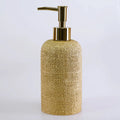 Ebru Gold Color 5 Piece Bathroom Accessory Set, Luxury Resin Modern Bath Decor by Creative Home,BAS-SLM-EBRU-G