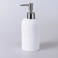 Ebru White Color 5 Piece Bathroom Accessory Set, Luxury Resin Modern Bath Decor by Creative Home,BAS-SLM-EBRU-W