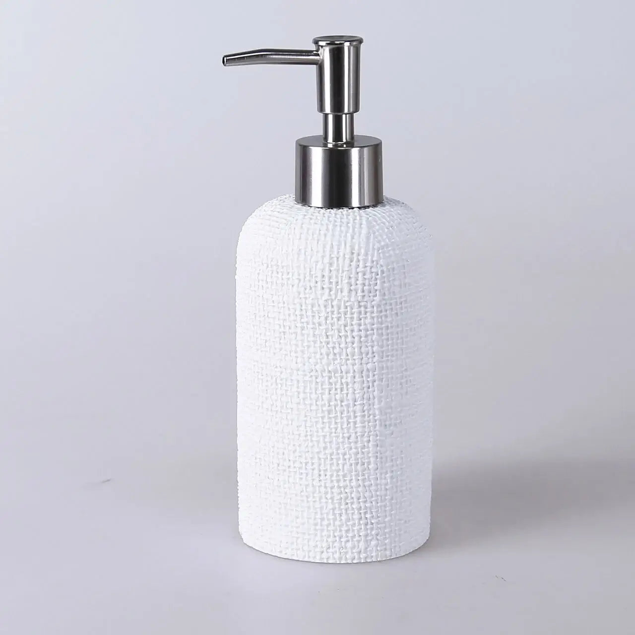 Ebru White Color 5 Piece Bathroom Accessory Set, Luxury Resin Modern Bath Decor by Creative Home,BAS-SLM-EBRU-W