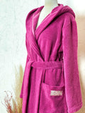 Akay Women's Pink Hooded Bathrobe, Best Luxury Micro Cotton Soft Turkish Robe Gown by Creative Home,BRW-HRSN-AK-S,BRW-HRSN-AK-M,BRW-HRSN-AK-L,BRW-HRSN-AK-XL,BRW-HRSN-AK-XXL