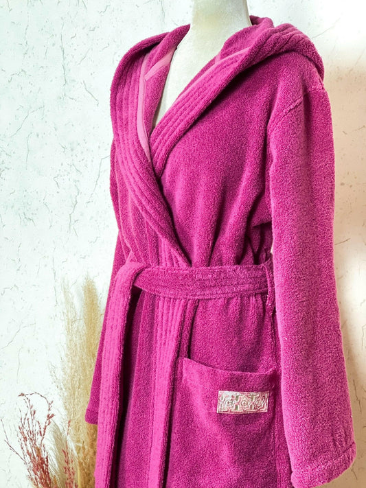 Akay Women's Pink Hooded Bathrobe, Best Luxury Micro Cotton Soft Turkish Robe Gown by Creative Home,BRW-HRSN-AK-S,BRW-HRSN-AK-M,BRW-HRSN-AK-L,BRW-HRSN-AK-XL,BRW-HRSN-AK-XXL