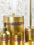 Anka Burgundy Red & Gold Bathroom Set - Creative HomeBathroom Accessory Sets