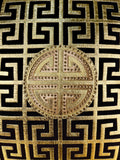 Anka Cushion Cover - Creative Home Designs Pillowcases, Luxury Turkish Throw Pillows & Shams, Black & Gold Color Greek Key Versace Pattern Sham,CC-CH-ANKA-BlaGo-1S1R,CC-CH-ANKA-BlaGo-2S,CC-CH-ANKA-BlaGo-2R,CC-CH-ANKA-BlaGo-2S1R