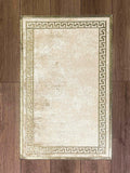 Anka Exclusive Cream & Gold Color Rug - Creative Home Designs Rugs, Versace Style Turkish Carpet, Greek Key Mat