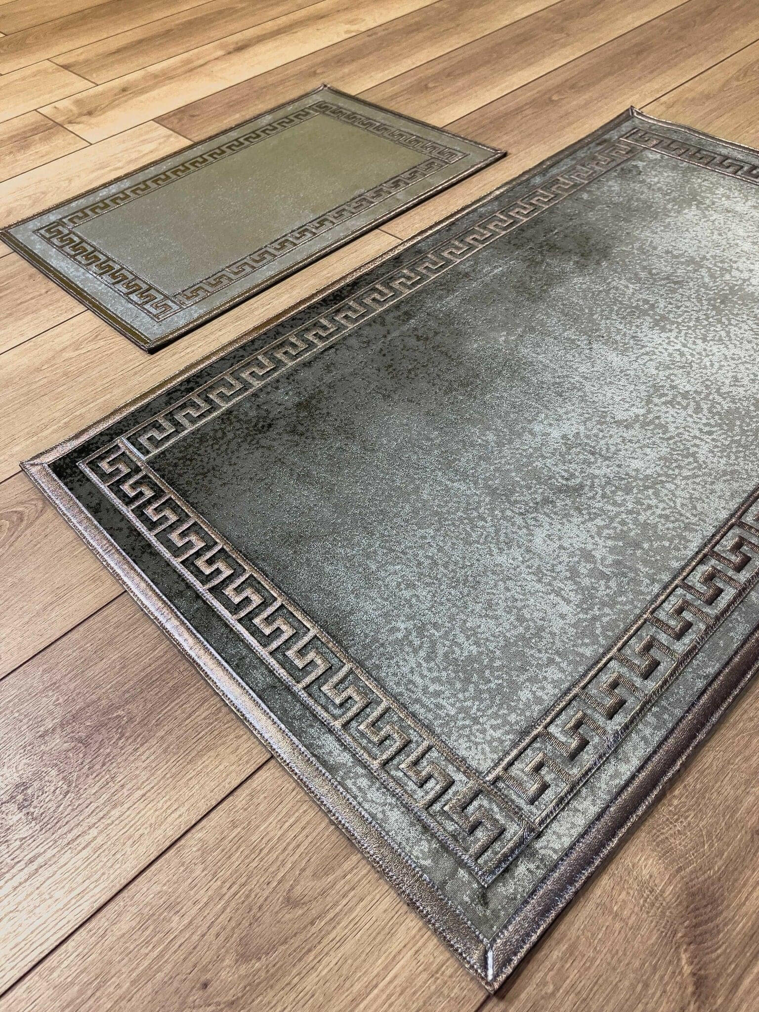 Anka Exclusive Mink & Gunmetal Anthracite - Creative Home Designs Rugs, Versace Style Turkish Carpet, Greek Key Mat,RUG-ANKAE-MM-4060,RUG-ANKAE-MM-60100,RUG-ANKAE-MM-70120,RUG-ANKAE-MM-85137,RUG-ANKAE-MM-121182