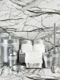 Anka Grey & Silver Bathroom Set - Creative HomeBathroom Accessory Sets