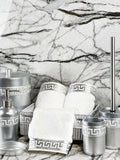 Anka Grey & Silver Bathroom Set - Creative HomeBathroom Accessory Sets