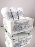 Ayla Silver Towel Box Set - creativehome-designsTowels