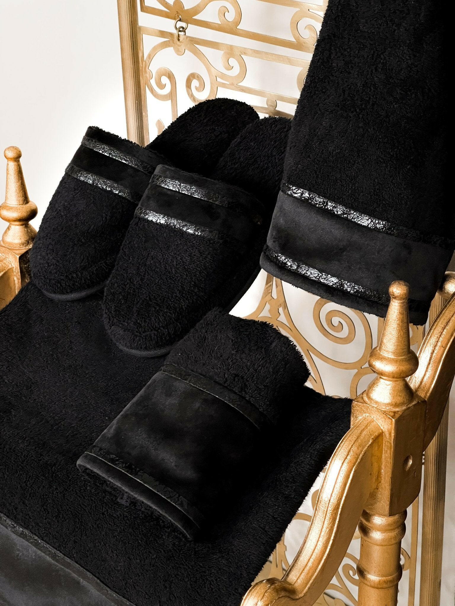 Bora Premier Luxury Men's Black Bathrobe Set, Velvet Applied Gown Robe, Slippers & Towels Set by Creative Home,BRM-CH-BORA-S-BO,BRM-CH-BORA-M-BO,BRM-CH-BORA-L-BO,BRM-CH-BORA-XL-BO,BRM-CH-BORA-XXL-BO,BRM-CH-BORA-XXXL-BO,BRM-CH-BORA-S-BS,BRM-CH-BORA-M-BS,BRM-CH-BORA-L-BS,BRM-CH-BORA-XL-BS,BRM-CH-BORA-XXL-BS,BRM-CH-BORA-XXXL-BS,BRM-CH-BORA-S-BST,BRM-CH-BORA-M-BST,BRM-CH-BORA-L-BST,BRM-CH-BORA-XL-BST,BRM-CH-BORA-XXL-BST,BRM-CH-BORA-XXXL-BST