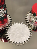 Christmas Snowflake Red Candle Set of 3, Chic Decorative Colorful Candles Creative Home Designs,CS-CH-CSF-R