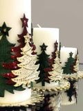 Christmas Tree White Candle Set of 3, Decorative Candles by Creative Home,CS-CH-CT-W