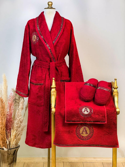 Custom Monogram Kaan Bathrobe (Her) - Creative HomeBathrobes