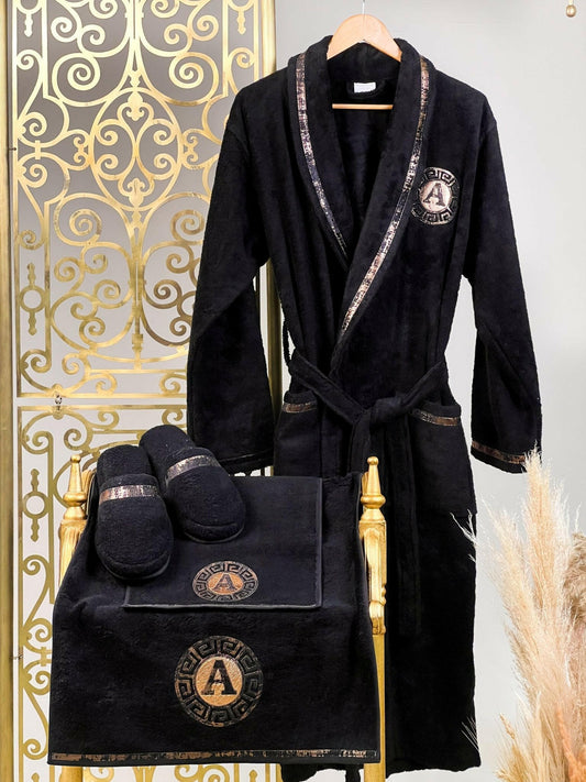 Custom Monogram Kaan Bathrobe (Him) - Creative HomeBathrobes