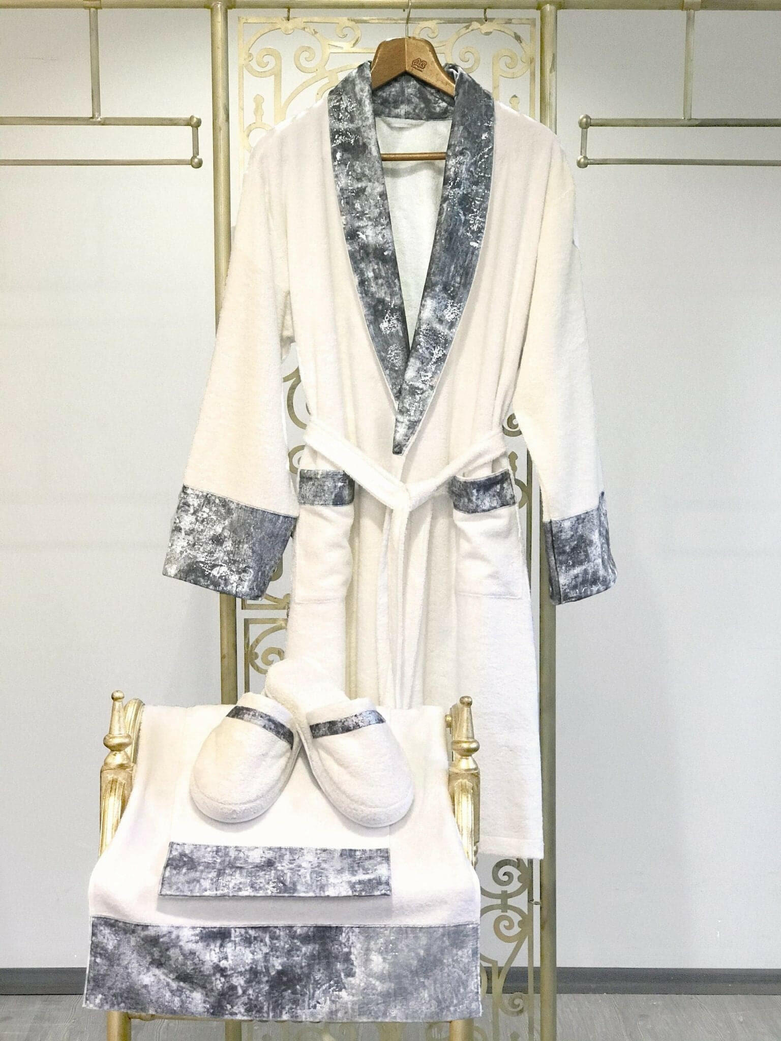 Ela Gray Bathrobe (His) - creativehome-designs