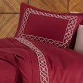 Esma Burgundy - Embroidered Luxury Duvet Cover Set - Creative HomeDuvet Covers