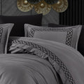 Esma Grey - Embroidered Luxury Duvet Cover Set - Creative HomeDuvet Covers
